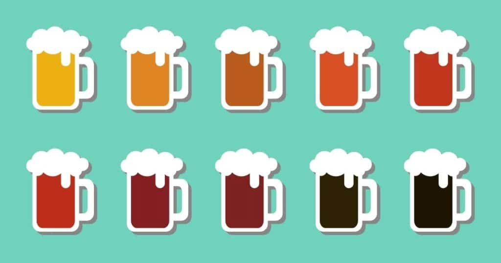 Beer and food pairing guide beer icons.