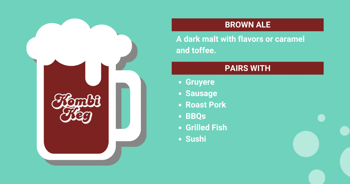 Brown ale food pairing options.