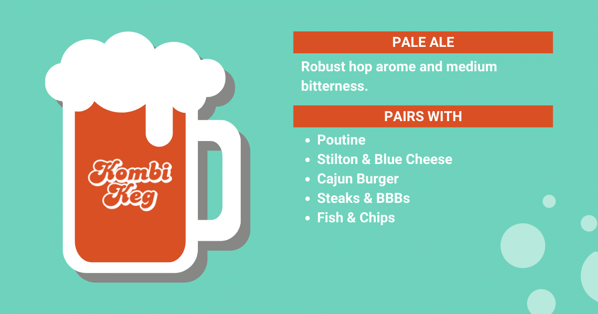 Pale ale food pairing options.