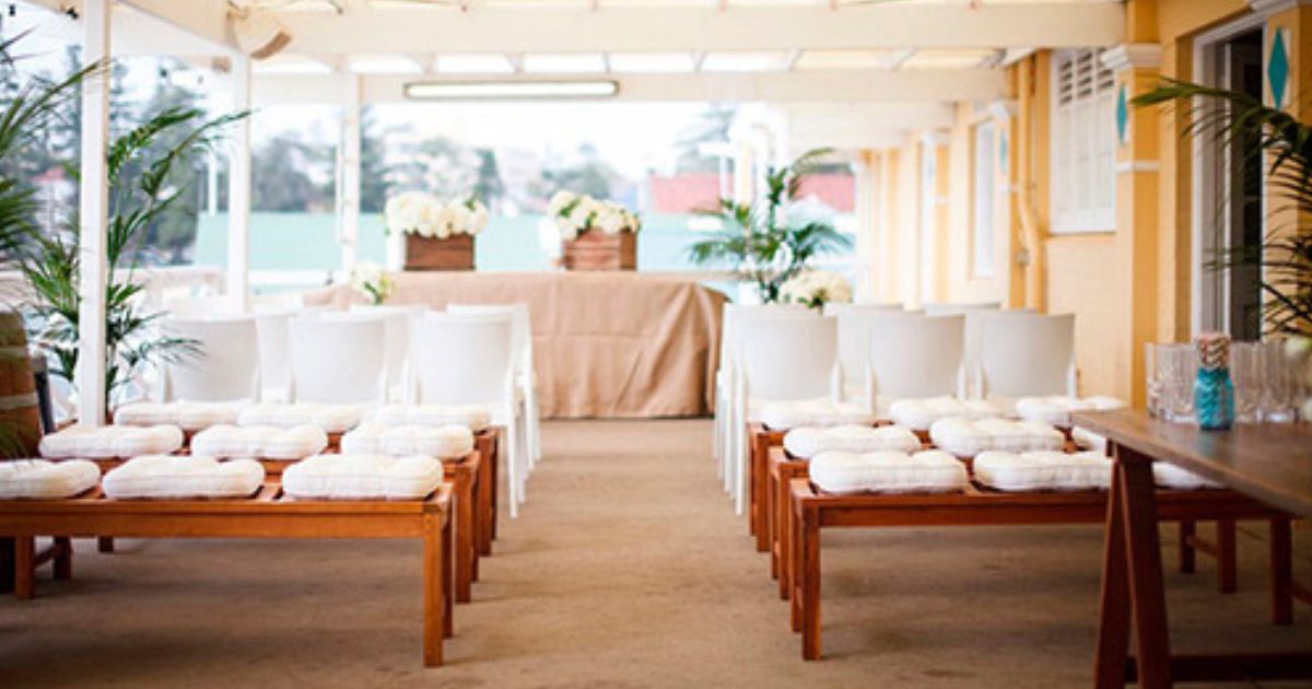 A wedding function venue called manly yacht club 