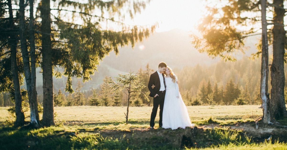 A couple getting married