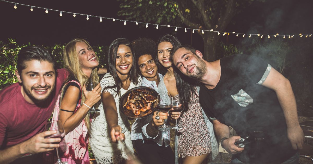 Backyard BBQ engagement party