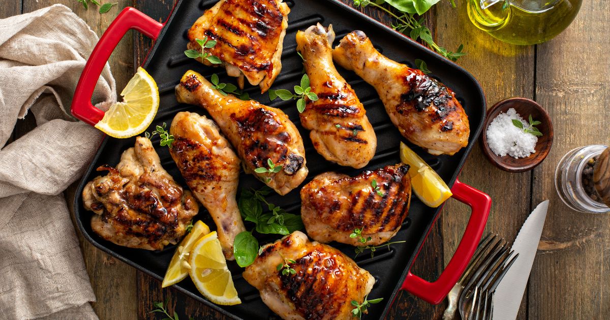 glazed chicken drumsticks, an easy party favourite