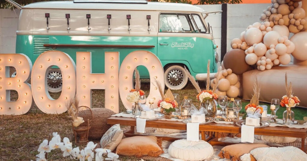 Kombi Keg BOHO Wedding Hire Decor