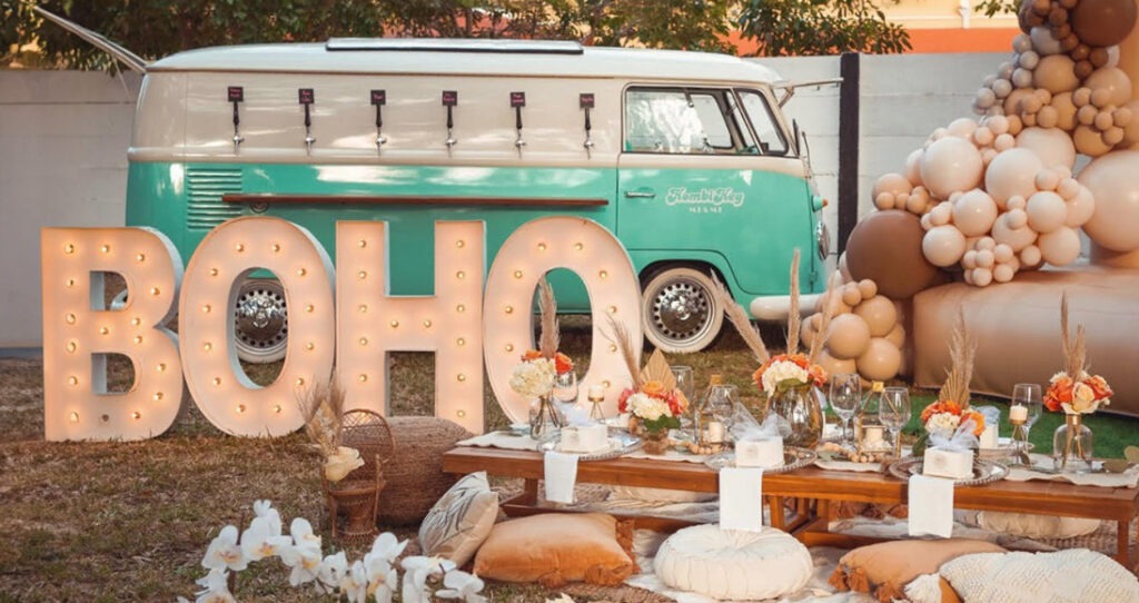 Kombi Keg BOHO Wedding Hire
