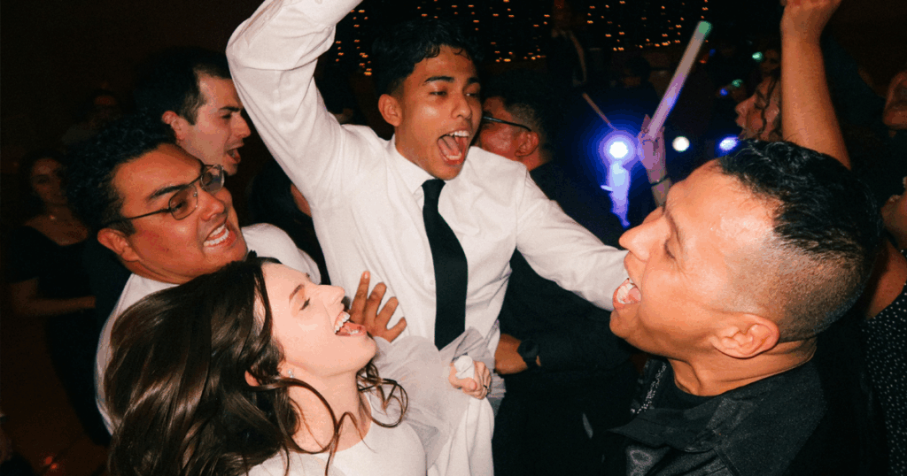 Guests partying at a Sunshine Coast Wedding