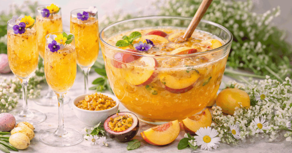 Peach & Passionfruit Bellini Punch