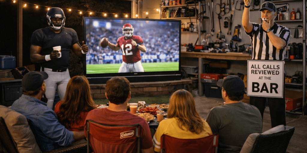 Host a watch party in your garage