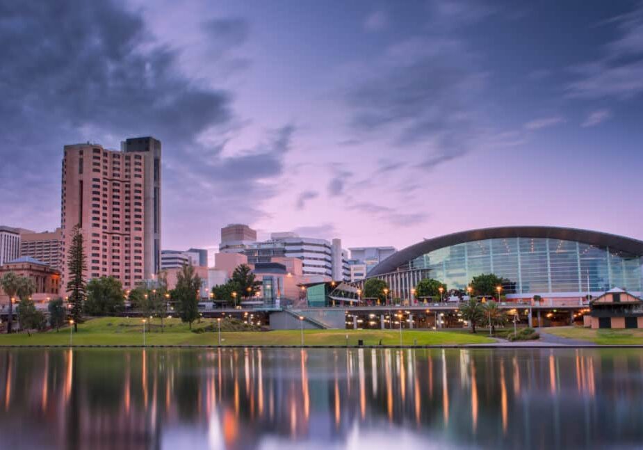 The River Torrens in the city of Adelaide