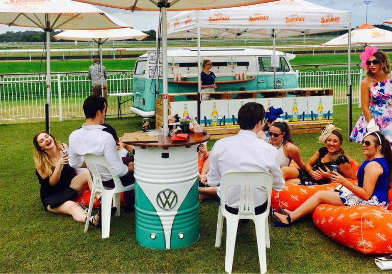 corporate event entertainment with a kombi keg van