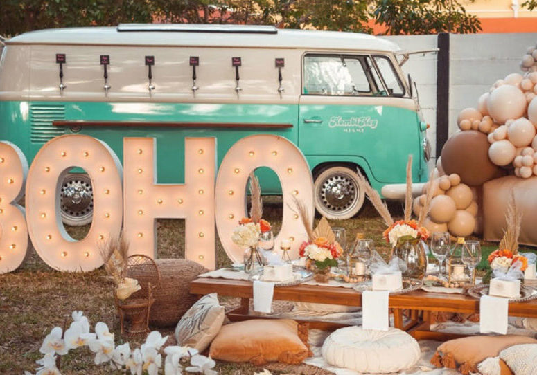 Kombi Keg BOHO Wedding Hire