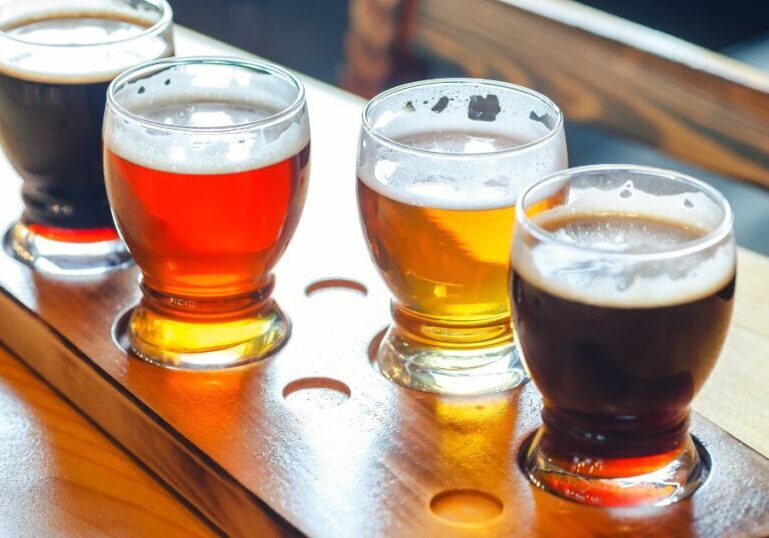 assortment of craft beer